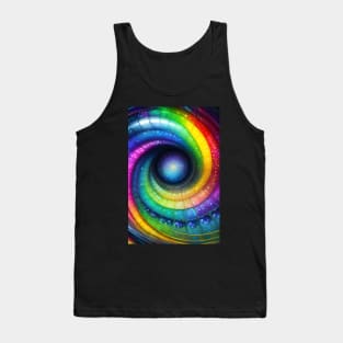 Cosmic Rainbow Swirls Tank Top